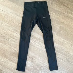 Nike black leggings with mesh details size L